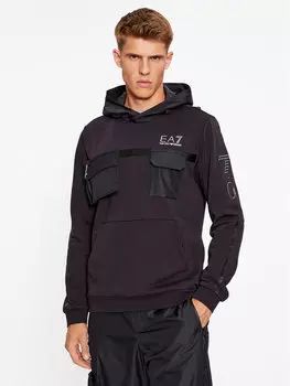 Толстовка обычного кроя Ea7 Emporio Armani, черный
