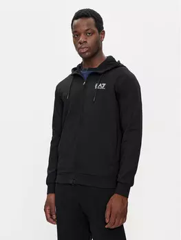 Толстовка обычного кроя Ea7 Emporio Armani, черный