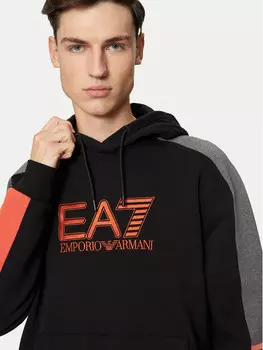 Толстовка обычного кроя Ea7 Emporio Armani, черный