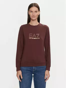 Толстовка обычного кроя Ea7 Emporio Armani, коричневый
