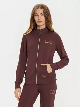 Толстовка обычного кроя Ea7 Emporio Armani, коричневый