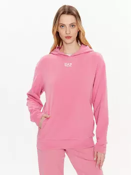 Толстовка обычного кроя Ea7 Emporio Armani, розовый