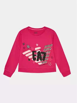 Толстовка обычного кроя Ea7 Emporio Armani, розовый