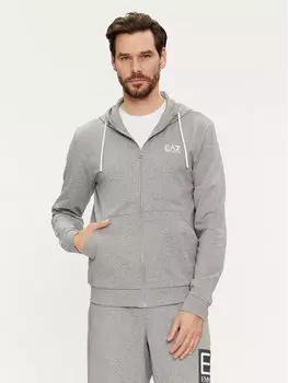 Толстовка обычного кроя Ea7 Emporio Armani, серый