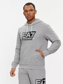 Толстовка обычного кроя Ea7 Emporio Armani, серый