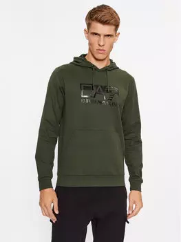 Толстовка обычного кроя Ea7 Emporio Armani, зеленый