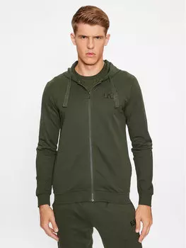 Толстовка обычного кроя Ea7 Emporio Armani, зеленый