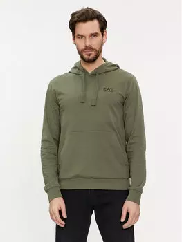 Толстовка обычного кроя Ea7 Emporio Armani, зеленый