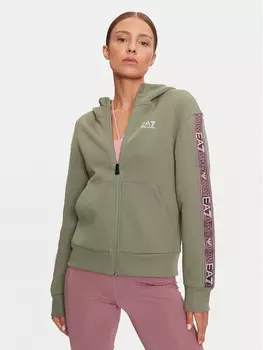 Толстовка обычного кроя Ea7 Emporio Armani, зеленый