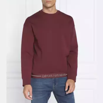 Толстовка обычного кроя Emporio Armani, бургунди