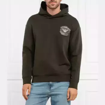 Толстовка обычного кроя Emporio Armani, зеленый
