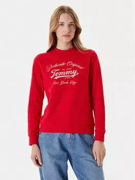 Толстовка обычного кроя Essential DW0DW20942 Tommy Jeans, красный