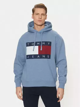 Толстовка обычного кроя Flag DM0DM21174 Tommy Jeans, синий