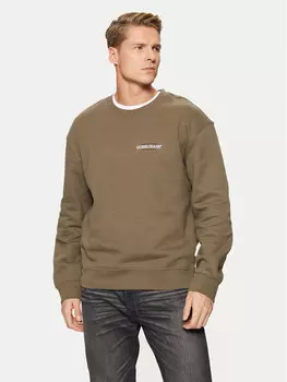 Толстовка обычного кроя Guess Jeans, хаки