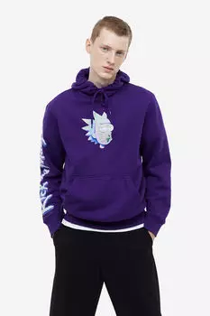 Толстовка обычного кроя H&M, фиолетовый