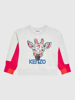 Толстовка обычного кроя Kenzo Kids, серый