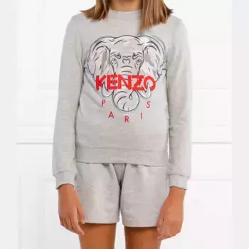 Толстовка обычного кроя Kenzo Kids, серый