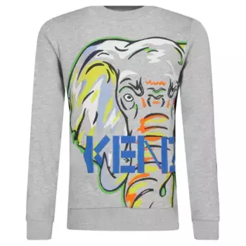 Толстовка обычного кроя Kenzo Kids, серый