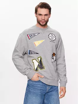 Толстовка обычного кроя New Era, серый