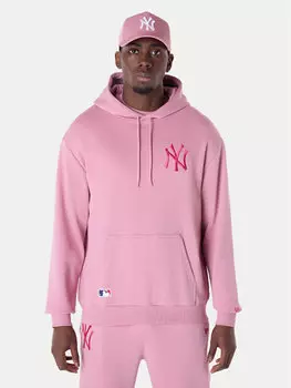 Толстовка обычного кроя New York Yankees MLB League 60596174 New Era, розовый