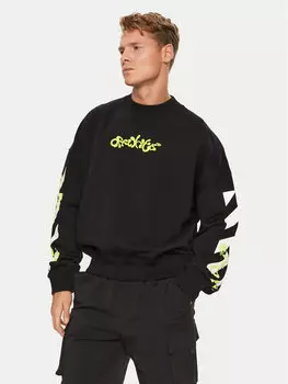 Толстовка обычного кроя OMBA067S23FLE0011050 Off-White, черный