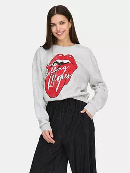 Толстовка обычного кроя Rolling Stones 15345927 Only, серый