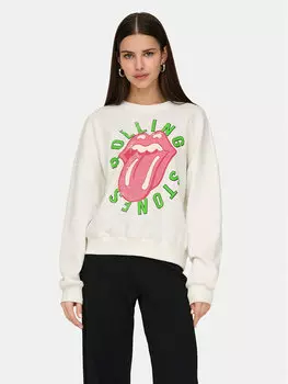 Толстовка обычного кроя Rolling Stones 15345927 Only, белый