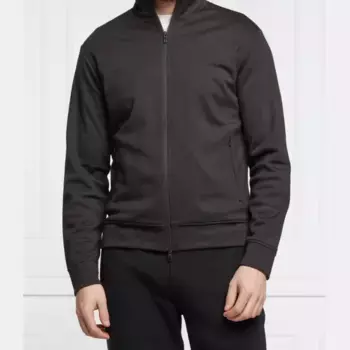 Толстовка обычного кроя с добавлением шерсти Emporio Armani, черный