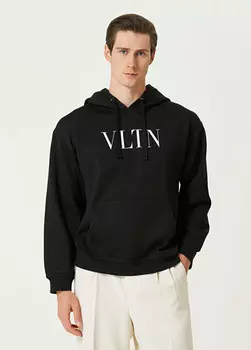 Толстовка обычного кроя с капюшоном и vltn Valentino, черный