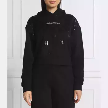 Толстовка обычного кроя с монограммой Karl Lagerfeld, черный