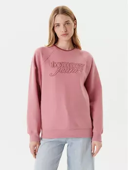 Толстовка обычного кроя Script DW0DW21196 Tommy Jeans, розовый