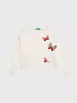 Толстовка обычного кроя United Colors Of Benetton, экрю