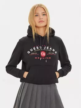 Толстовка обычного кроя W4BQ20 KC811 Guess Jeans, черный