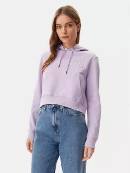 Толстовка обычного кроя W5GQ22 K68I4 Guess Jeans, фиолетовый