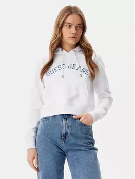 Толстовка обычного кроя W5GQ22 K68I4 Guess Jeans, белый