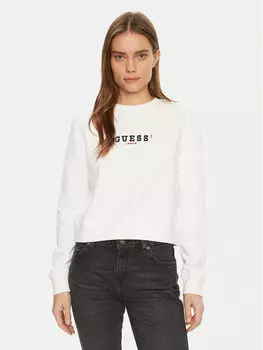 Толстовка обычного кроя W5RQ28 K68I4 Guess Jeans, белый