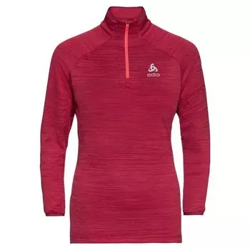 Толстовка Odlo Run Easy Warm 1/2 Zip, красный