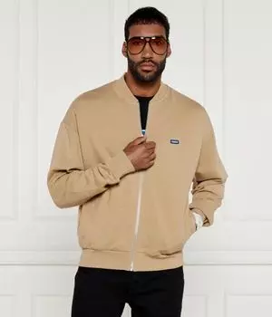 Толстовка однотонная Hugo Blue на молнии, бежевый