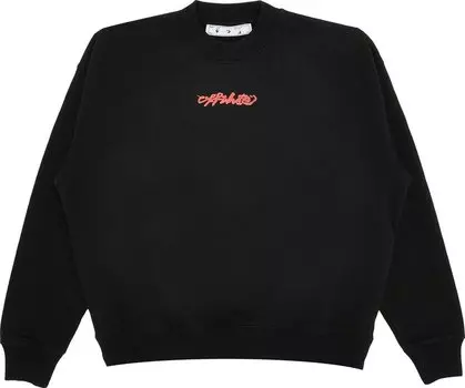 Толстовка Off-White Arrow On Canvas Skate Crewneck 'Black/Multicolor', черный