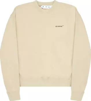 Толстовка Off-White Caravag Arrow Over Crewneck 'Dark Sand/Black', загар