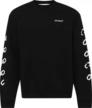 Толстовка Off-White Chain Linked Arrow Printed Sweatshirt 'Black/White', черный