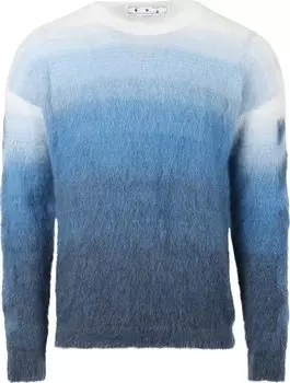 Толстовка Off-White Diag Arrow Brushed Knit Crew 'Dusty Blue', синий