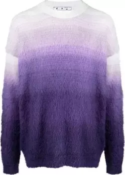 Толстовка Off-White Diag Arrow Brushed Knit Crew 'Purple', фиолетовый