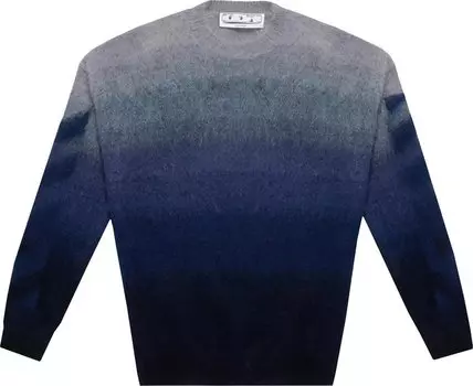 Толстовка Off-White Diag Brushed Knit Crewneck 'Blue', синий