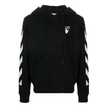 Толстовка OFF-WHITE Diagonal Stripes Mens Logo Long Sleeve Sweater, черный