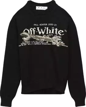 Толстовка Off-White Pascal Tool Crew 'Black/White', черный
