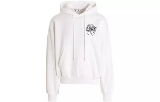 Толстовка Off-White с капюшоном, белый
