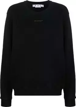 Толстовка Off-White Signature Arrows Tie Dye Crewneck Sweatshirt 'Black/Multicolor', черный