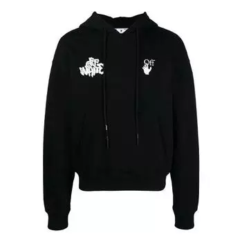 Толстовка OFF-WHITE SS21 Red Tongue Out Over Logo Printing Pullover Loose Fit Black, черный