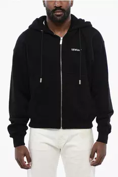 Толстовка Off-White Tattoo Arrow Zip Skate, черный